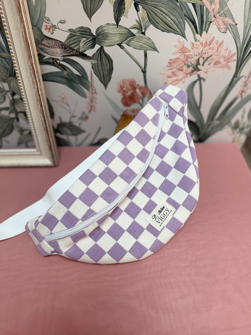 Sac Banane Damier Blanc