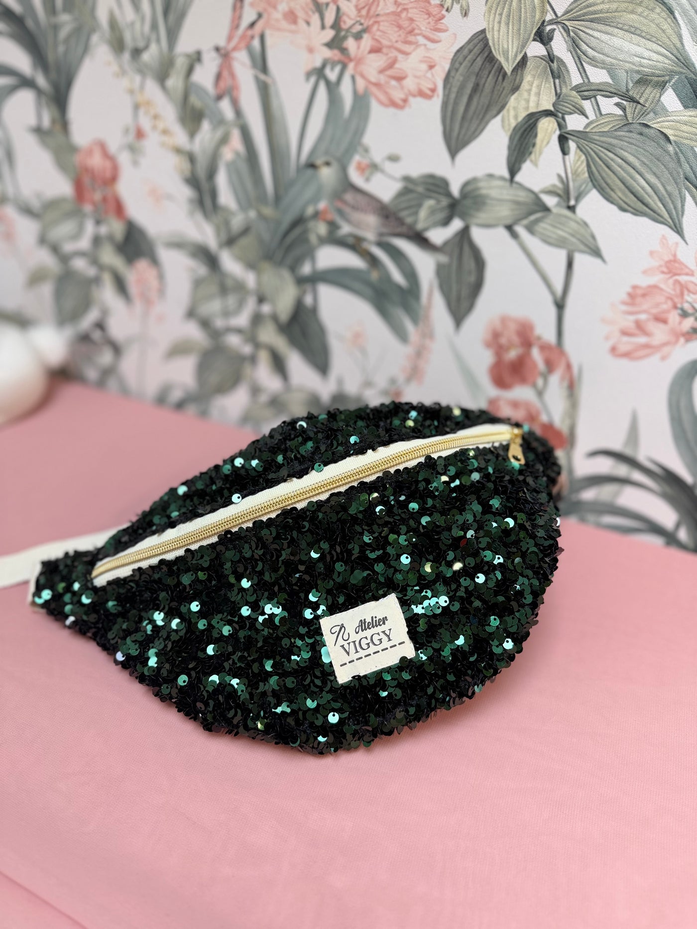 Sac Banane Sequin Vert
