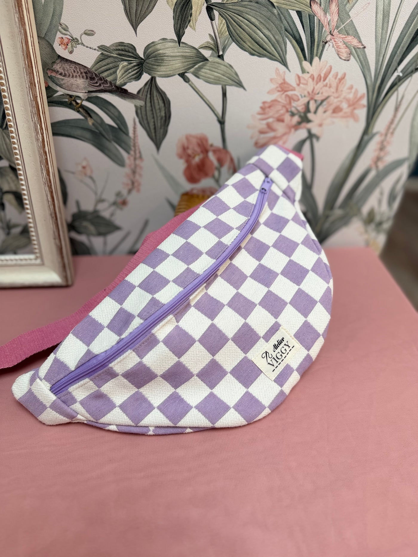 Sac Banane Damier Violet