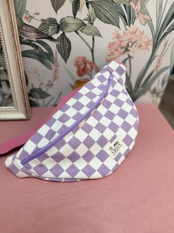 Sac Banane Damier Violet