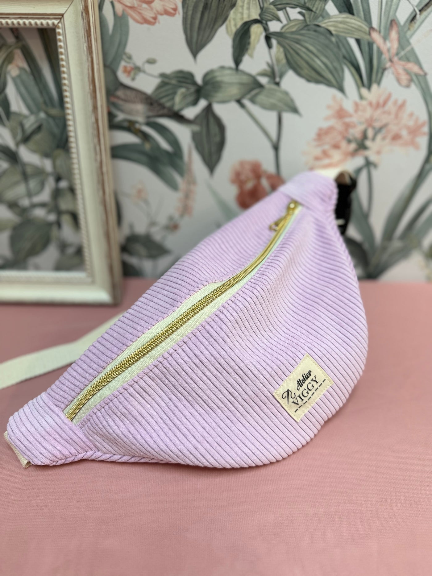 Sac Banane Velours Lavande