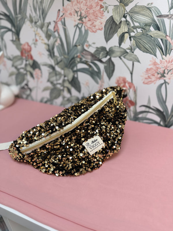 Sac Banane Sequin dorée